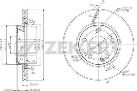 Zekkert BS-5773 - Тормозной диск autosila-amz.com