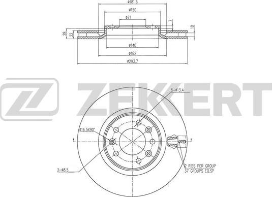 Zekkert BS-6446 - Тормозной диск autosila-amz.com