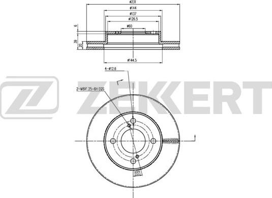 Zekkert BS-6442 - Тормозной диск autosila-amz.com