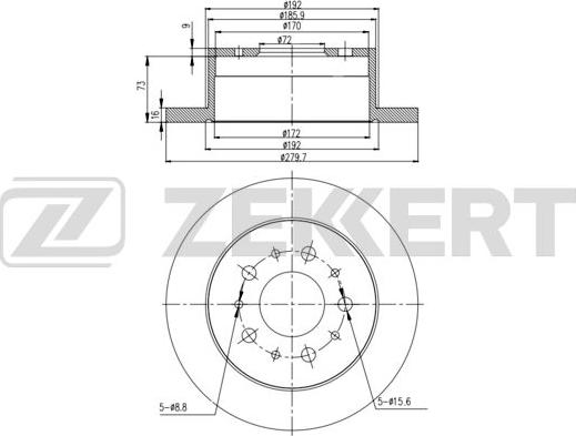 Zekkert BS-6457 - Тормозной диск autosila-amz.com