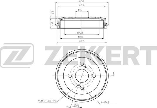 Zekkert BS-6465 - Тормозной барабан autosila-amz.com