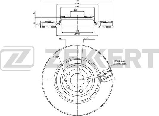 Zekkert BS-6463 - Тормозной диск autosila-amz.com