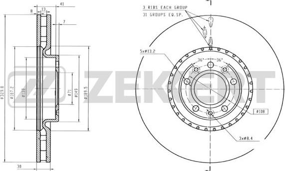 Zekkert BS-6419 - Тормозной диск autosila-amz.com