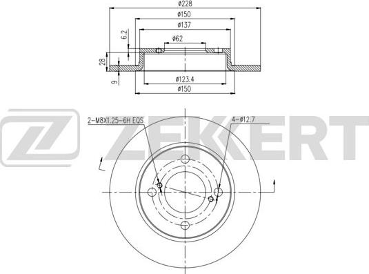 Zekkert BS-6439 - Тормозной диск autosila-amz.com