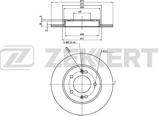 Zekkert BS-6436 - Тормозной диск autosila-amz.com