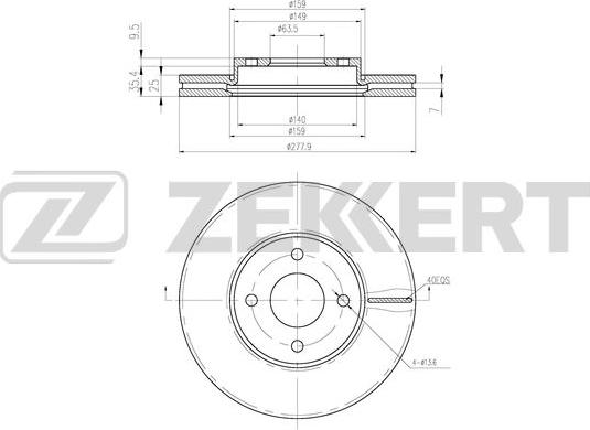 Zekkert BS-6471 - Тормозной диск autosila-amz.com