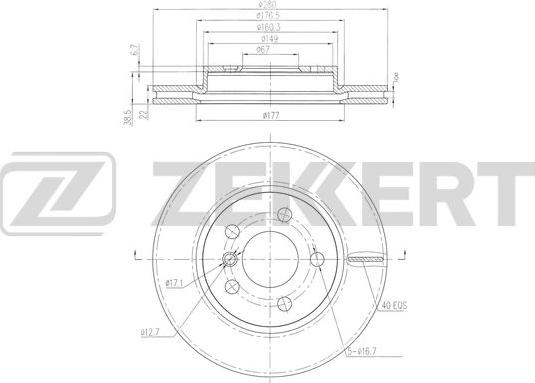 Zekkert BS-6477 - Тормозной диск autosila-amz.com