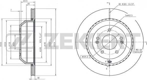 Zekkert BS-6561 - Тормозной диск autosila-amz.com