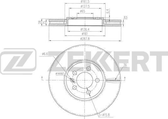 Zekkert BS-6519 - Тормозной диск autosila-amz.com