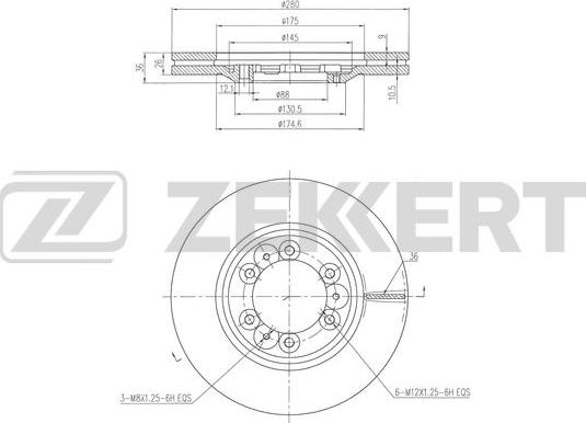 Zekkert BS-6514 - Тормозной диск autosila-amz.com