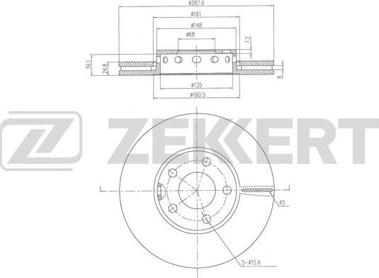 Zekkert BS-6520 - Тормозной диск autosila-amz.com