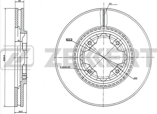 Zekkert BS-6049 - Тормозной диск autosila-amz.com