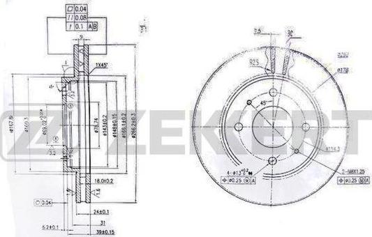 Zekkert BS-6048 - Тормозной диск autosila-amz.com