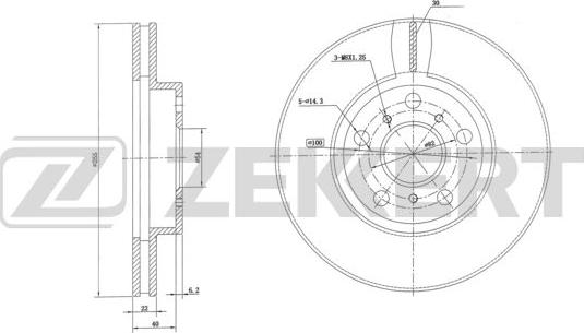 Zekkert BS-6055 - Тормозной диск autosila-amz.com