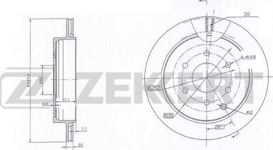 Zekkert BS-6067 - Тормозной диск autosila-amz.com