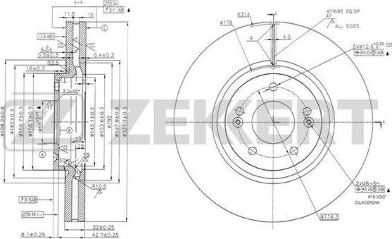 Zekkert BS-6009 - Тормозной диск autosila-amz.com