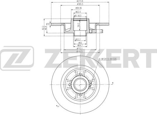 Zekkert BS-6001 - Тормозной диск autosila-amz.com