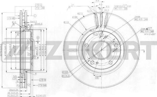 Zekkert BS-6019 - Тормозной диск autosila-amz.com