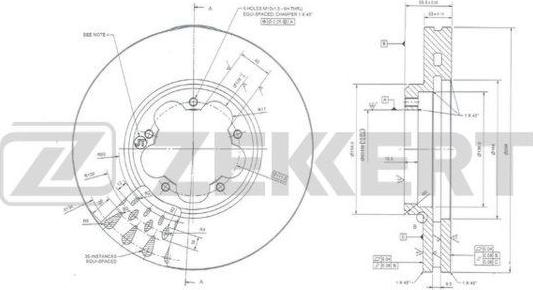 Zekkert BS-6011 - Тормозной диск autosila-amz.com