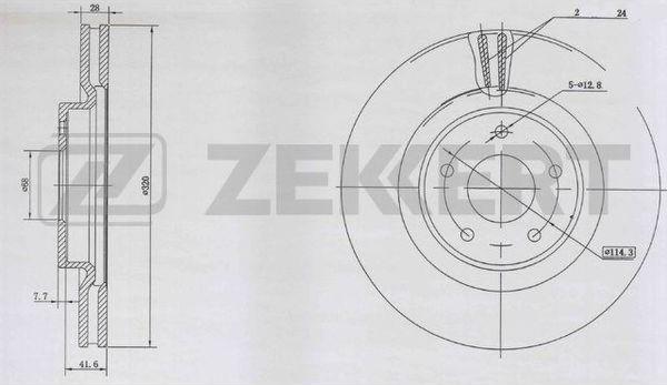 Zekkert BS-6018 - Тормозной диск autosila-amz.com