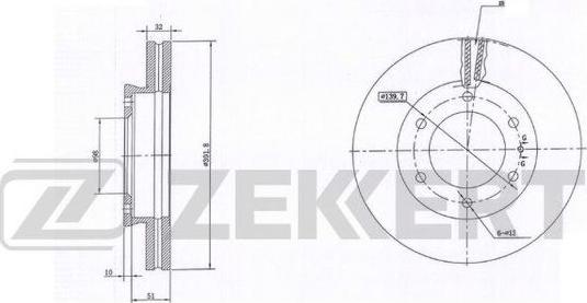 Zekkert BS-6081 - Тормозной диск autosila-amz.com