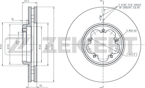 Zekkert BS-6140 - Тормозной диск autosila-amz.com