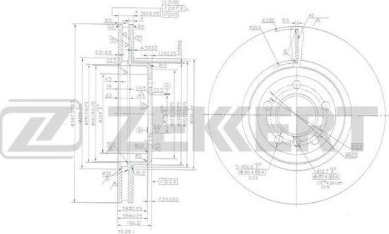 Zekkert BS-6160 - Тормозной диск autosila-amz.com