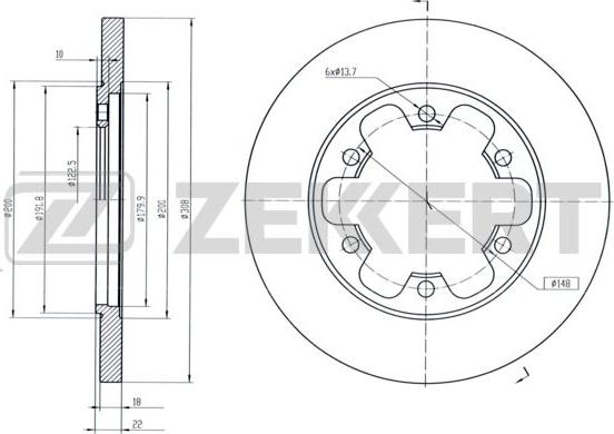 Zekkert BS-6109 - Тормозной диск autosila-amz.com