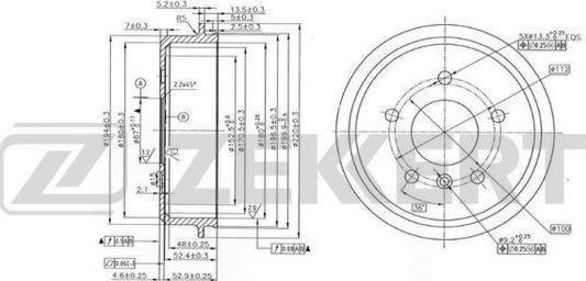 Zekkert BS-6114 - Тормозной барабан autosila-amz.com