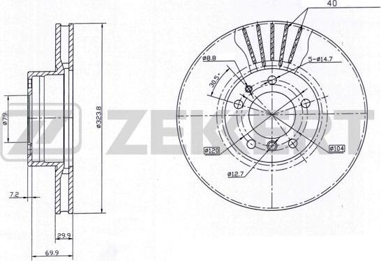 Zekkert BS-6129 - Тормозной диск autosila-amz.com