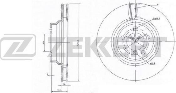 Zekkert BS-6125 - Тормозной диск autosila-amz.com