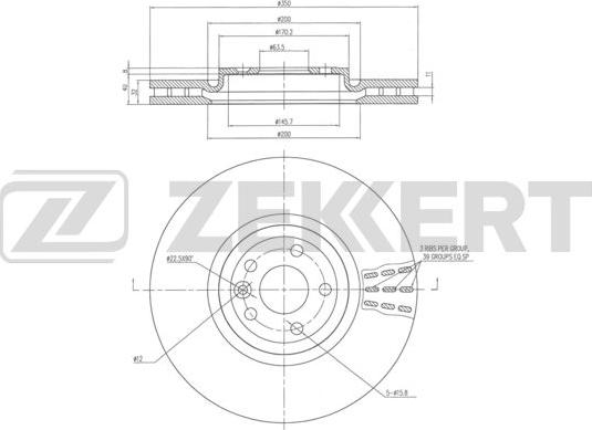 Zekkert BS-6345 - Тормозной диск autosila-amz.com