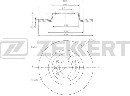 Zekkert BS-6346 - Тормозной диск autosila-amz.com