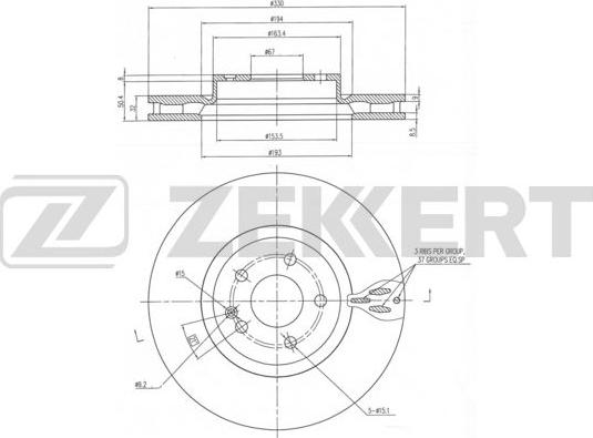 Zekkert BS-6348 - Тормозной диск autosila-amz.com