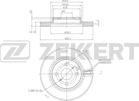 Zekkert BS-6342 - Тормозной диск autosila-amz.com