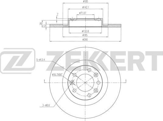 Zekkert BS-6356 - Тормозной диск autosila-amz.com