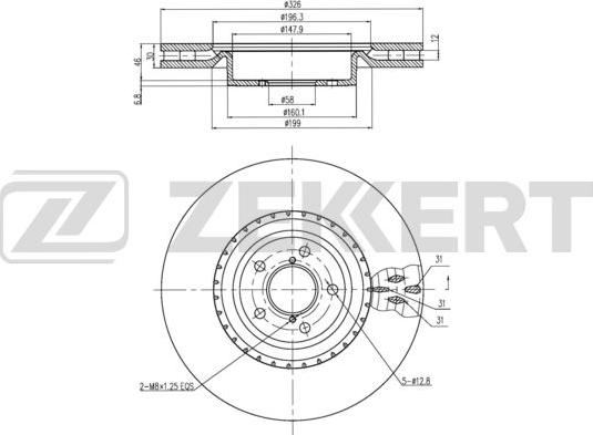 Zekkert BS-6361 - Тормозной диск autosila-amz.com