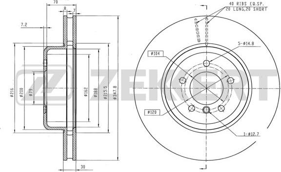 Zekkert BS-6303 - Тормозной диск autosila-amz.com