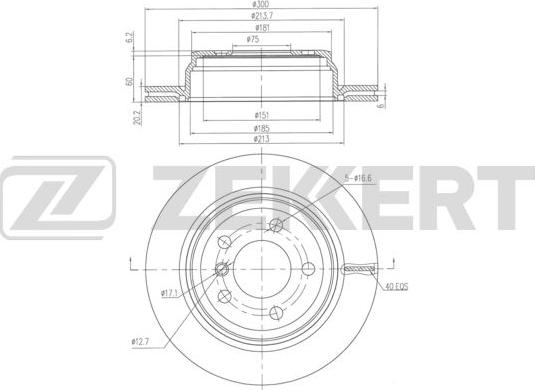 Zekkert BS-6338 - Тормозной диск autosila-amz.com