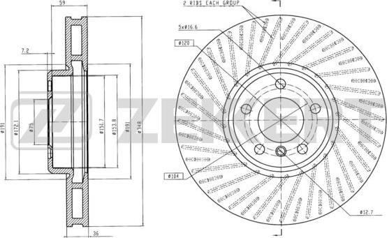 Zekkert BS-6244 - Тормозной диск autosila-amz.com