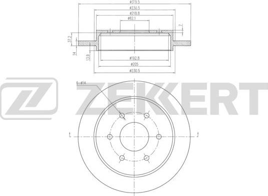 Zekkert BS-6246 - Тормозной диск autosila-amz.com