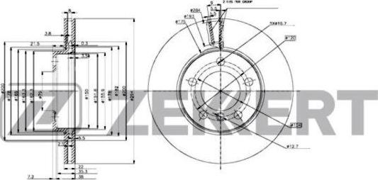 Zekkert BS-6242 - Тормозной диск autosila-amz.com