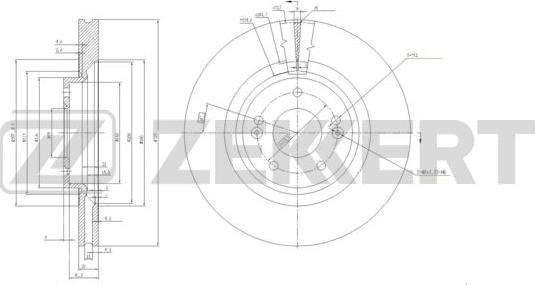 Zekkert BS-6204 - Тормозной диск autosila-amz.com