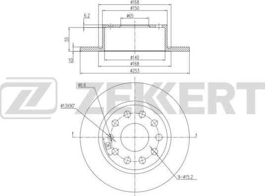 Zekkert BS-6289 - Тормозной диск autosila-amz.com