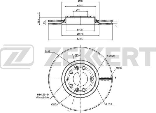 Zekkert BS-6230 - Тормозной диск autosila-amz.com