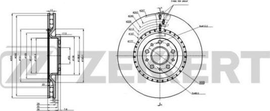 Zekkert BS-6233 - Тормозной диск autosila-amz.com