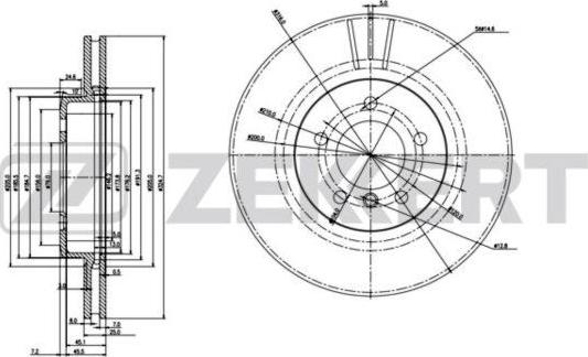 Zekkert BS-6224 - Тормозной диск autosila-amz.com