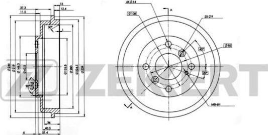 Zekkert BS-6226 - Тормозной барабан autosila-amz.com