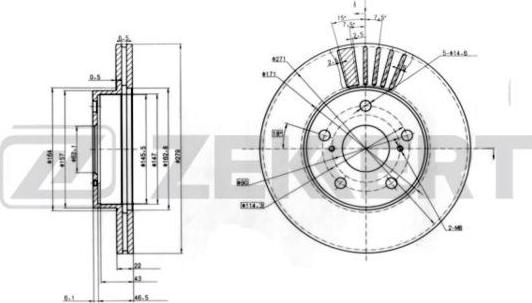 Zekkert BS-6227 - Тормозной диск autosila-amz.com