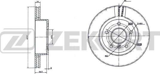 Zekkert BS-6275 - Тормозной диск autosila-amz.com